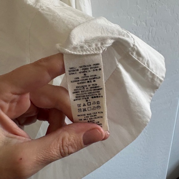 Free People Another Eternity Blouse White Cotton Eyelet Lace Bell Sleeve Large - Picture 4 of 8